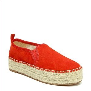 Women’s Sam Edelman Carrin Red Suede Espadrille Size 8.5
